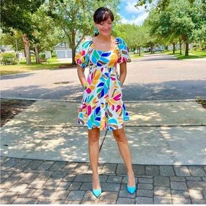Tabitha Brown for Target Women's Botanical Print Puff
Sleeve Mini Dress small